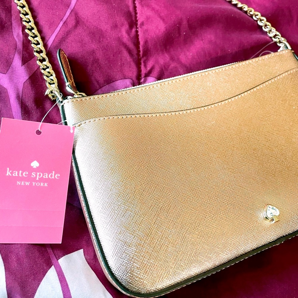 Kate Spade Gold Shimmer Crossbody - Picture 2 of 4